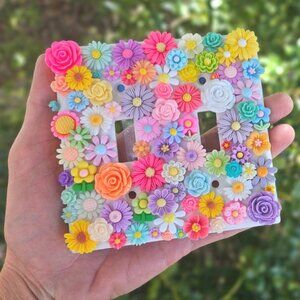 Flower Light Switch Cover: Double Toggle